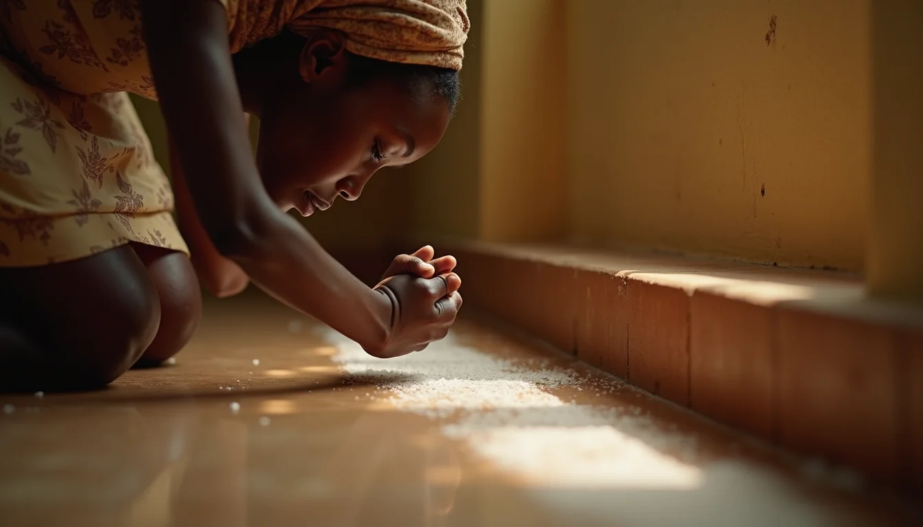 Verser du sel dans les coins de la maison