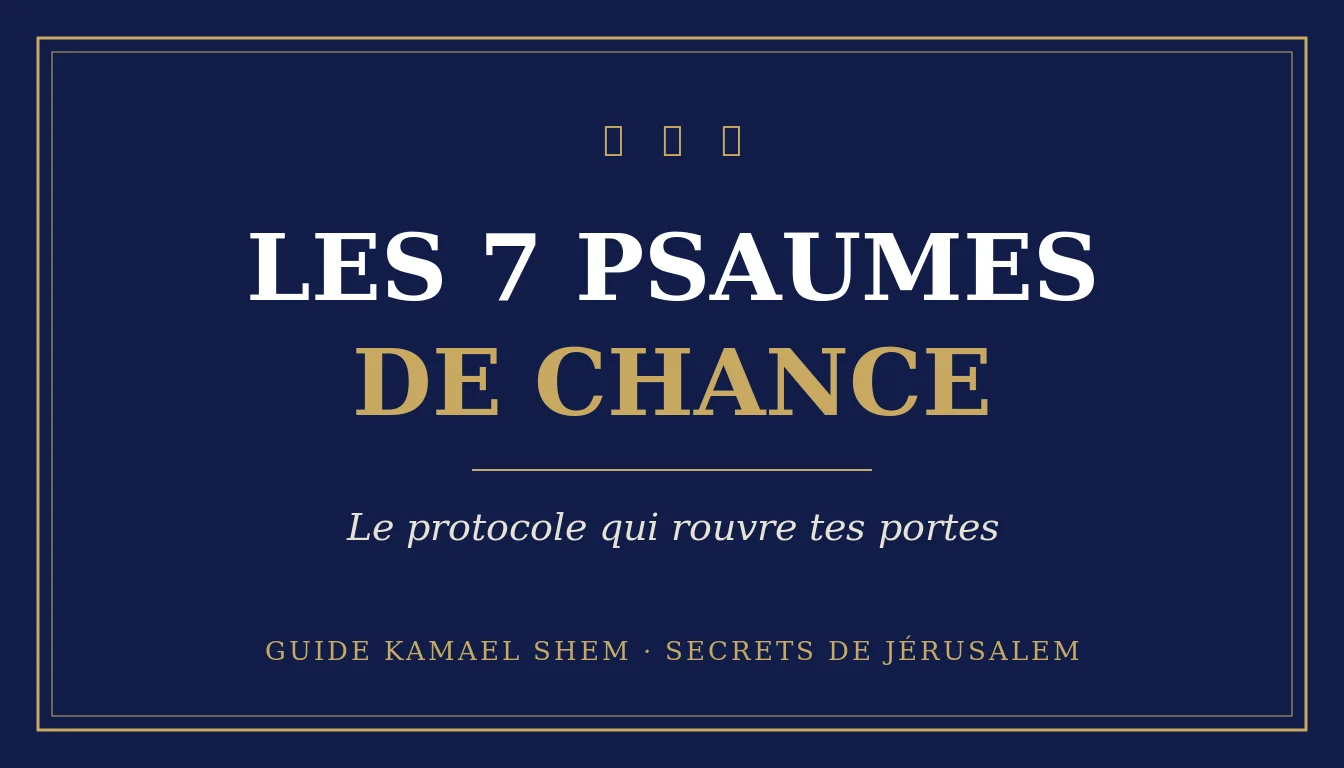 Les 7 Psaumes de chance : le protocole qui rouvre tes portes