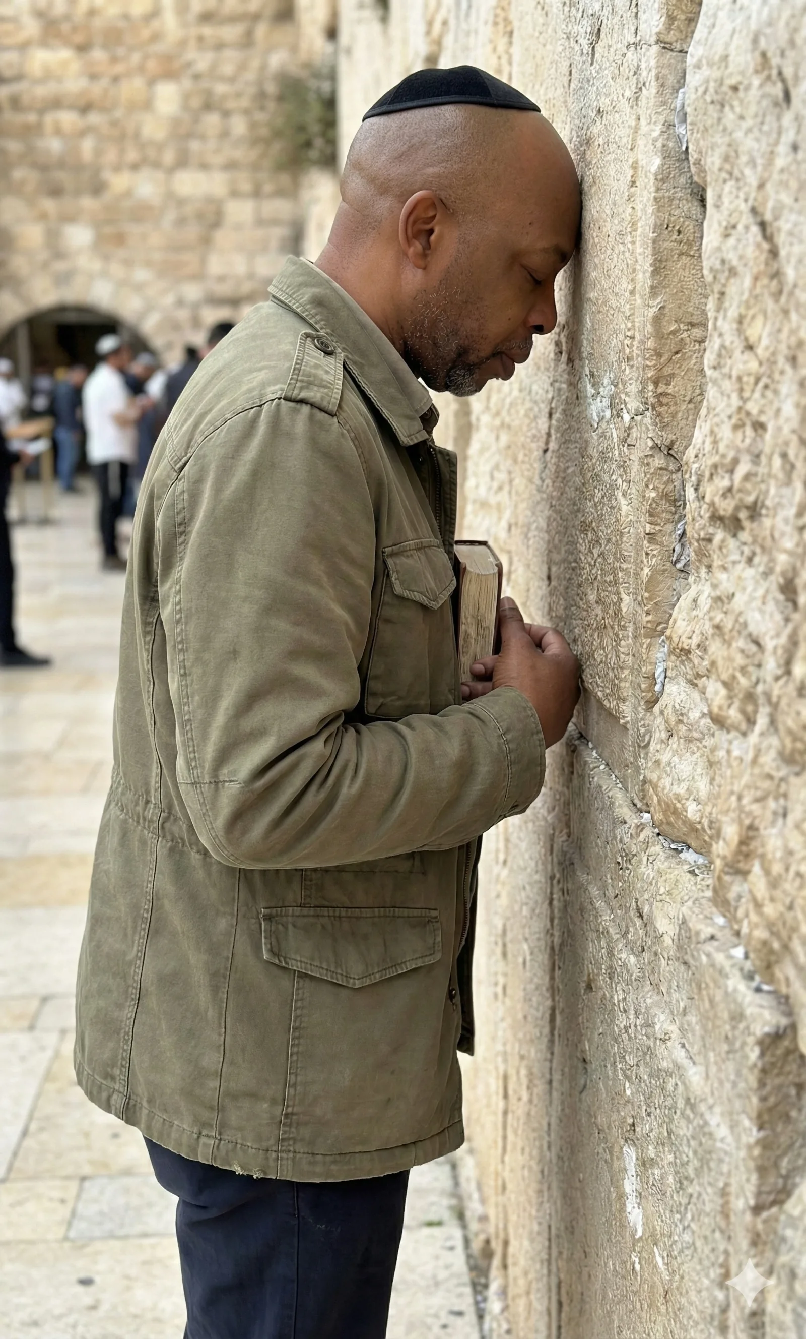 Au Mur des Lamentations à Jérusalem